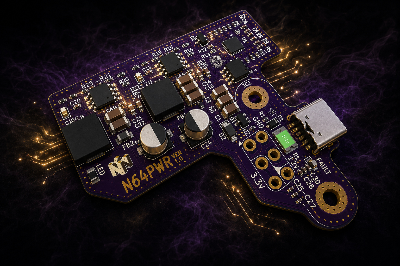 N64PWR Basic – USB-C Power Board for Nintendo 64