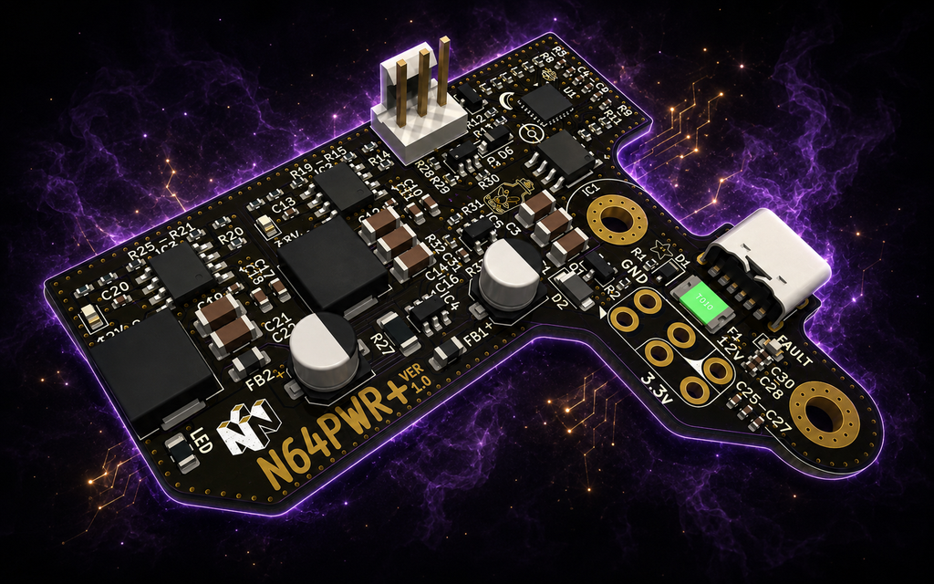 N64PWR Plus – USB-C Power Board for Nintendo 64