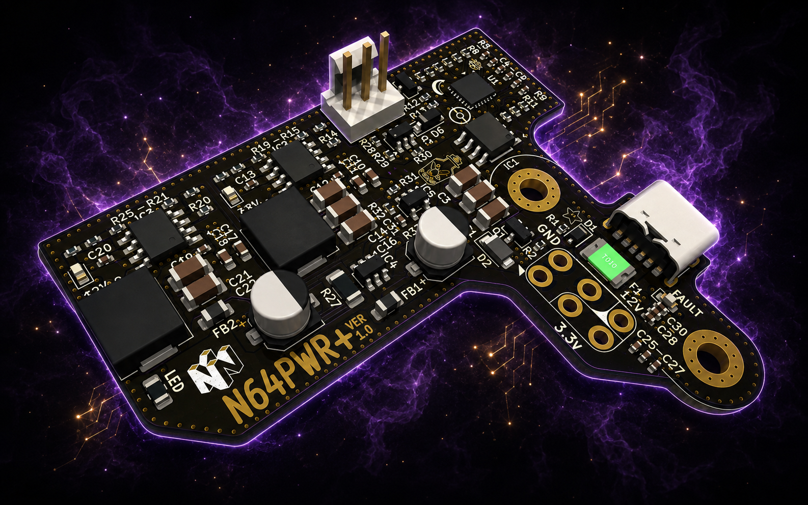 N64PWR Plus – USB-C Power Board for Nintendo 64