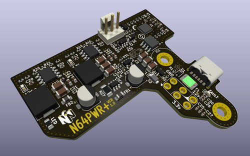 N64PWR Plus – USB-C Power Board for Nintendo 64